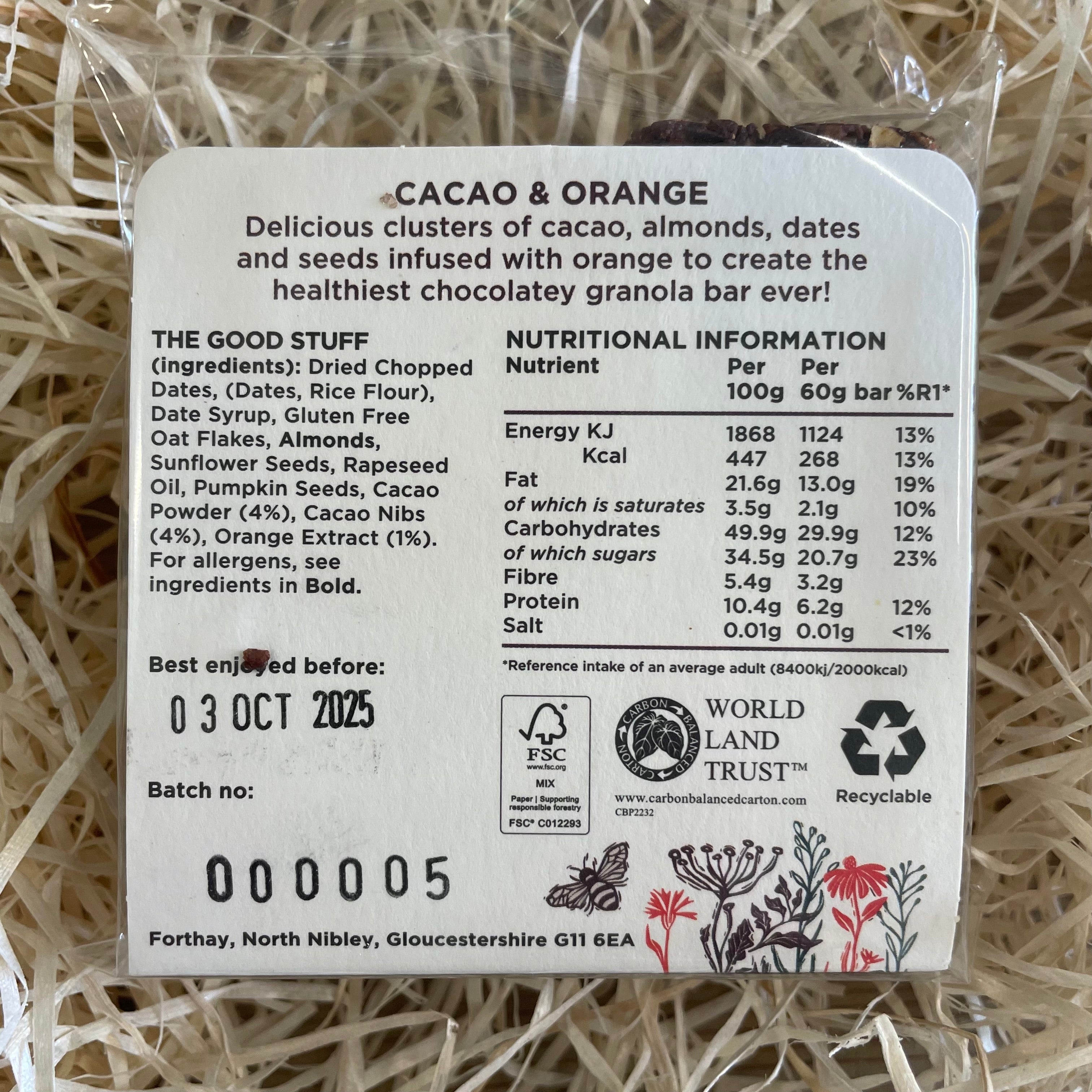 Cacao & Orange Granola Bar – The Cotswold Veg Box Company