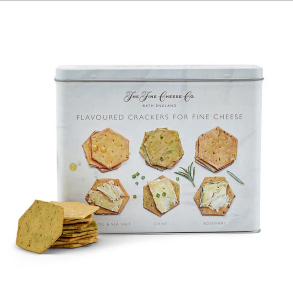 Flavoured Crackers - White Tin - Christmas Delivery